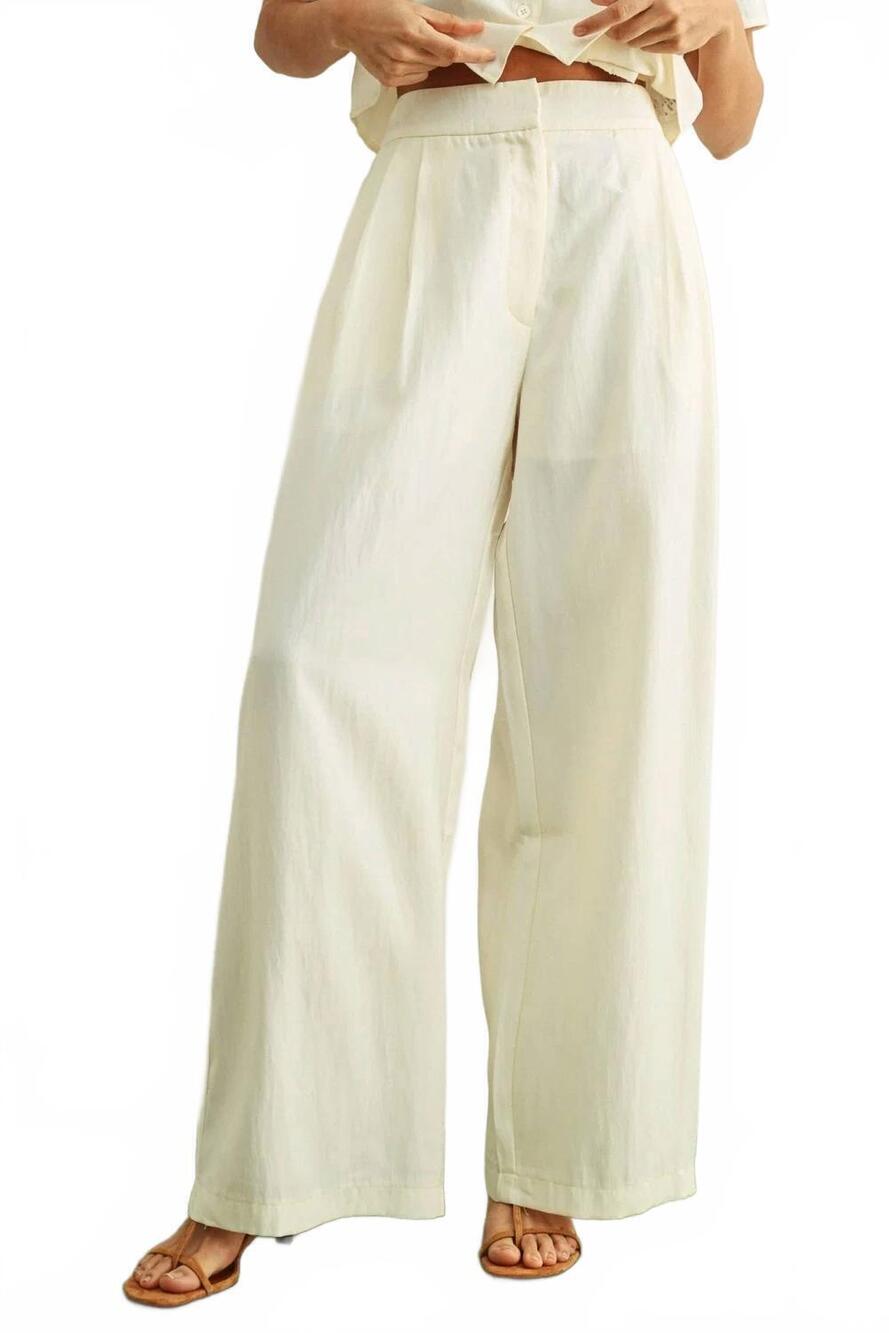 NEW MIOU MUSE brunch wide leg pant in cream